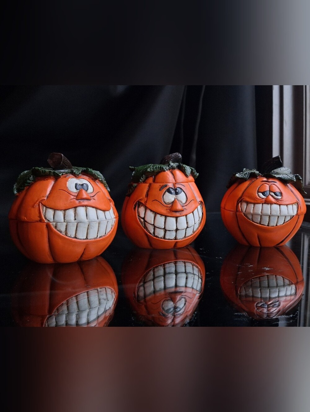 Vintage Pumpkin Happy Jack Trinket Box - Picture 5 of 7